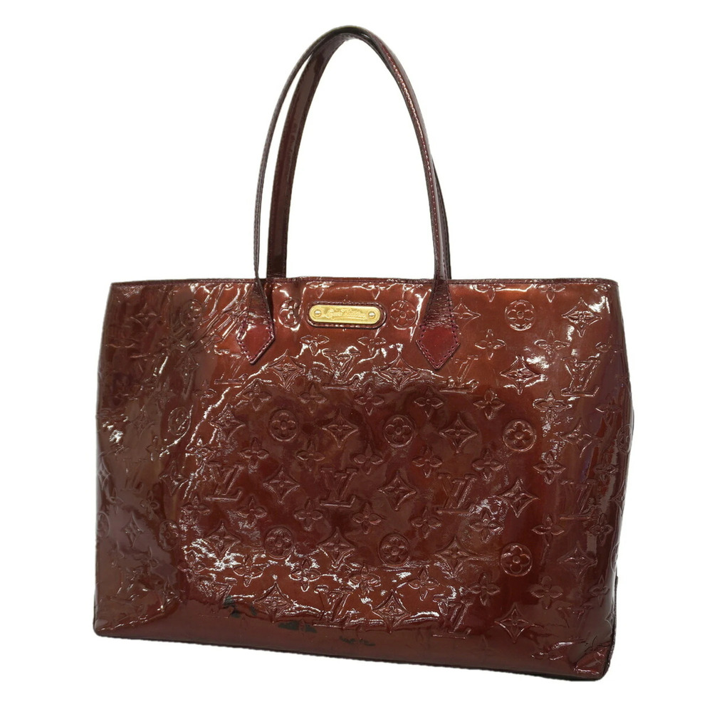 Louis Vuitton Vernis Wilshire MM Tote Bag M91646 Rouge Fauviste (Women's)